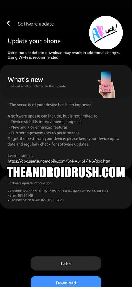 theandroidrush's tweet photo. Samsung Galaxy A51 Starts Getting January 2021 Update Released: https://t.co/jM0GcESYz6

#THEANDROIDRUSH #ANDROIDRUSH #SAMSUNG   #GALAXYA51 #GALAXYS21ULTRA #GALAXYS10LITE #ONEPLUSNORD #ONEPLUS9 #SAMSUNGM51 #MI10I #POCOF2 #ONEPLUS9PRO #XIAOMI #OPPO #VIVO #REALME #ASUS #APPLE #LG https://t.co/89f2LEBRZ6
