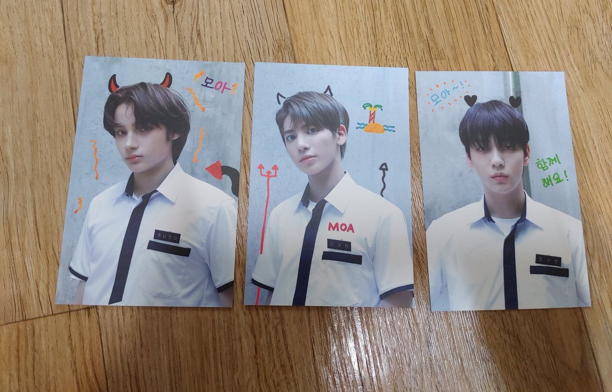 DAYDREAMHOPEWOR's tweet image. 투바투 943 9와4분의3 공방포카 3장 일괄 15000원에 양도합니다. 보관만한거라 하자없습니다.
#투바투양도