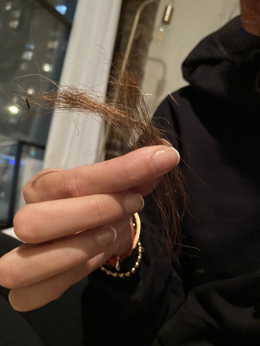looobug's tweet photo. just had to have my hair cut after getting my hair singed off while outdoor dining. Where do I send my expense receipts @NYGovCuomo @NYCMayor and @JoeBiden welcome to office please help https://t.co/xUW7rehZFD