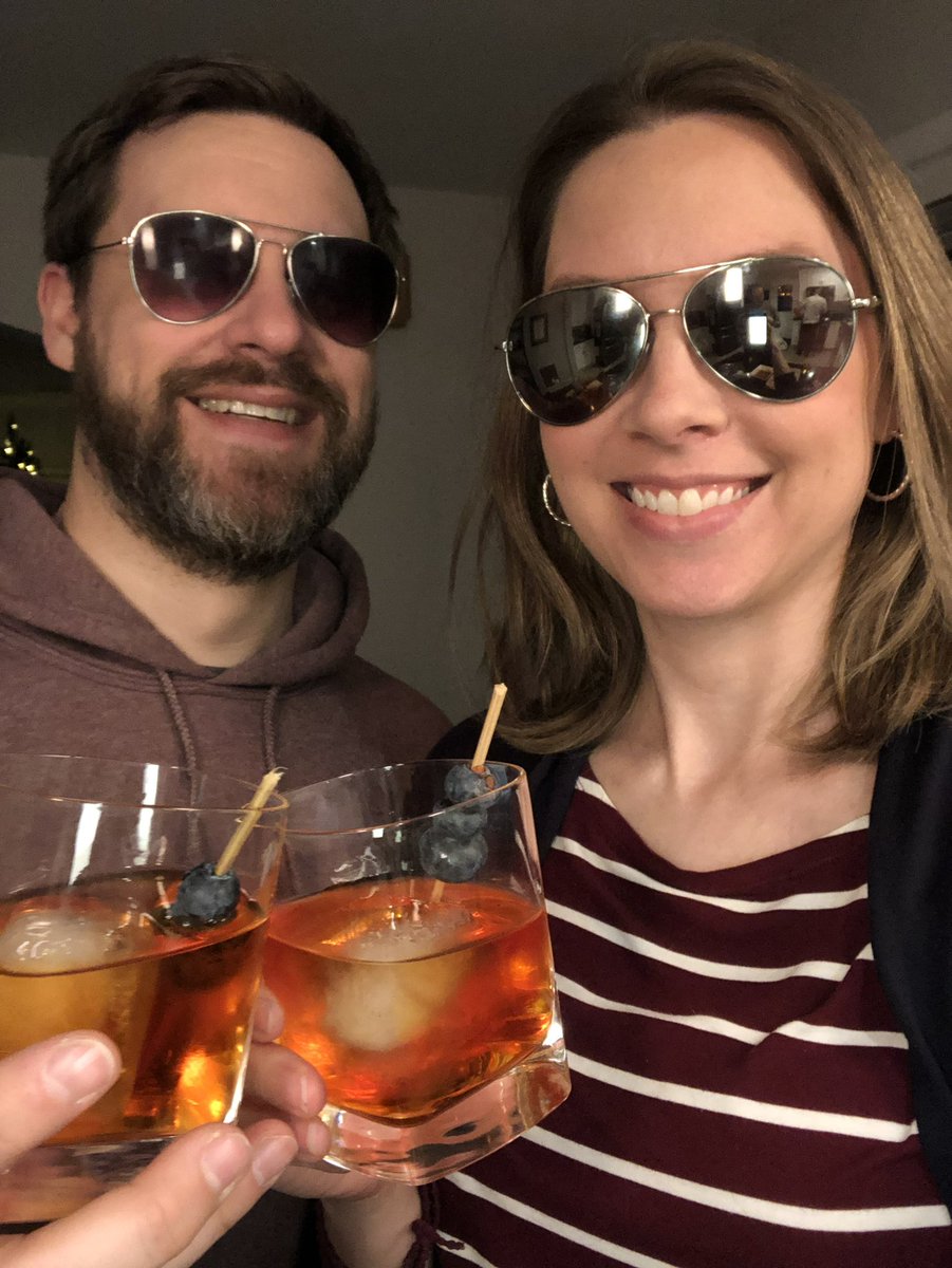 nkreibich's tweet image. Made a signature cocktail with @AviationGin to watch the recording of the Inauguration tonight. Infused the gin with saffron. To finish it off garnish yourself with Aviators and Chucks! @POTUS @VP @VancityReynolds