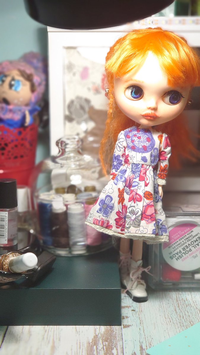 Mi Eyra está guapísima con su vestido nuevo,besazos #blythe