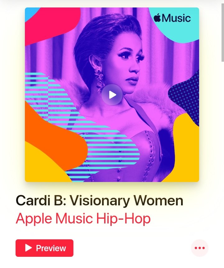 A Cardi fez sua Playlist pessoal na  @Apple " Visionary women" e adicionou a Lil kim