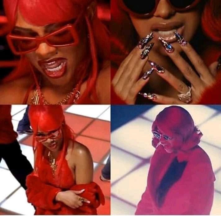 A Cardi se inspirou na Lil Kim para o clipe de Back it up as cenas em vermelho foram inspiradas nos vídeos de "crush on you" e "Quiet Storm (remix)"."Dou a vocês as vibrações de Kimbo(apelido da Lil kim)"- Cardi B