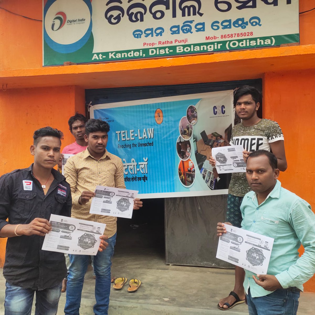 Tele-Law awareness to citizens by doing Benner And flyers activities in various Panchayat By TIKERAM CSC KANDEI

<a href="/l_Smrity/">Lay Smrity (लय स्मृति)</a> <a href="/AshishKuHota/">Ashish Kumar Hota</a> <a href="/CscTele/">CSC TELE LAW ODISHA</a> <a href="/CSCegov_/">CSCeGov</a> <a href="/dintya15/">dinesh tyagi Retd IAS</a> <a href="/DineshT81/">Dinesh tyagi</a> <a href="/digitalvillage7/">Digital Village</a> <a href="/SwornaprabhaSi1/">Swornaprabha Singh</a> <a href="/wifichoupal/">CSC Wi-Fi Choupal</a> <a href="/CSCSPVBalangir/">CSCSPV BALANGIR</a> <a href="/_DigitalIndia/">Digital India</a>