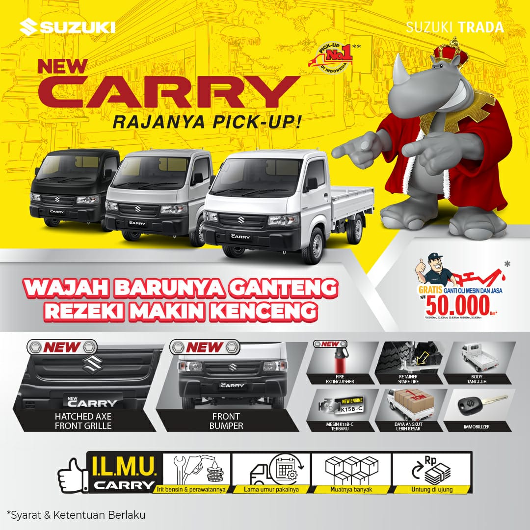 InfoSuzukiSmg's tweet photo. Suzuki Family, akan ada sesuatu yang "fresh" nih untuk mengawali tahun 2021. Stay tuned di Channel Youtube Suzuki Indonesia ya!

#Suzuki #SuzukiIndonesia #YourGear #SuzukiTetapMelaju
#SuzukiNewCarry #RajanyaPickUp #PickupGantengRejekiKenceng https://t.co/Y5rS1d1S37