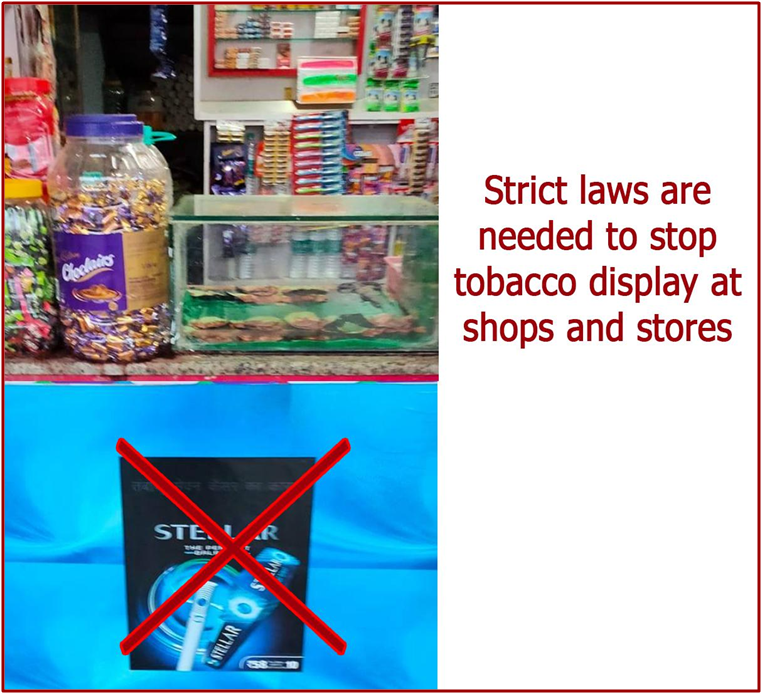 TobaccoMant's tweet photo. Many retail shops advertise tobacco products blatantly, which indirectly pushes youth to tobacco.
This should be banned altogether.
#COTPAamendment by the government is the right step.
#ProtectYouthFromTobacco #StrongCOTPAForTobaccoControl #I_support_COTPA_AMENDMENT_BILL_2020 https://t.co/VHmu36kDvc