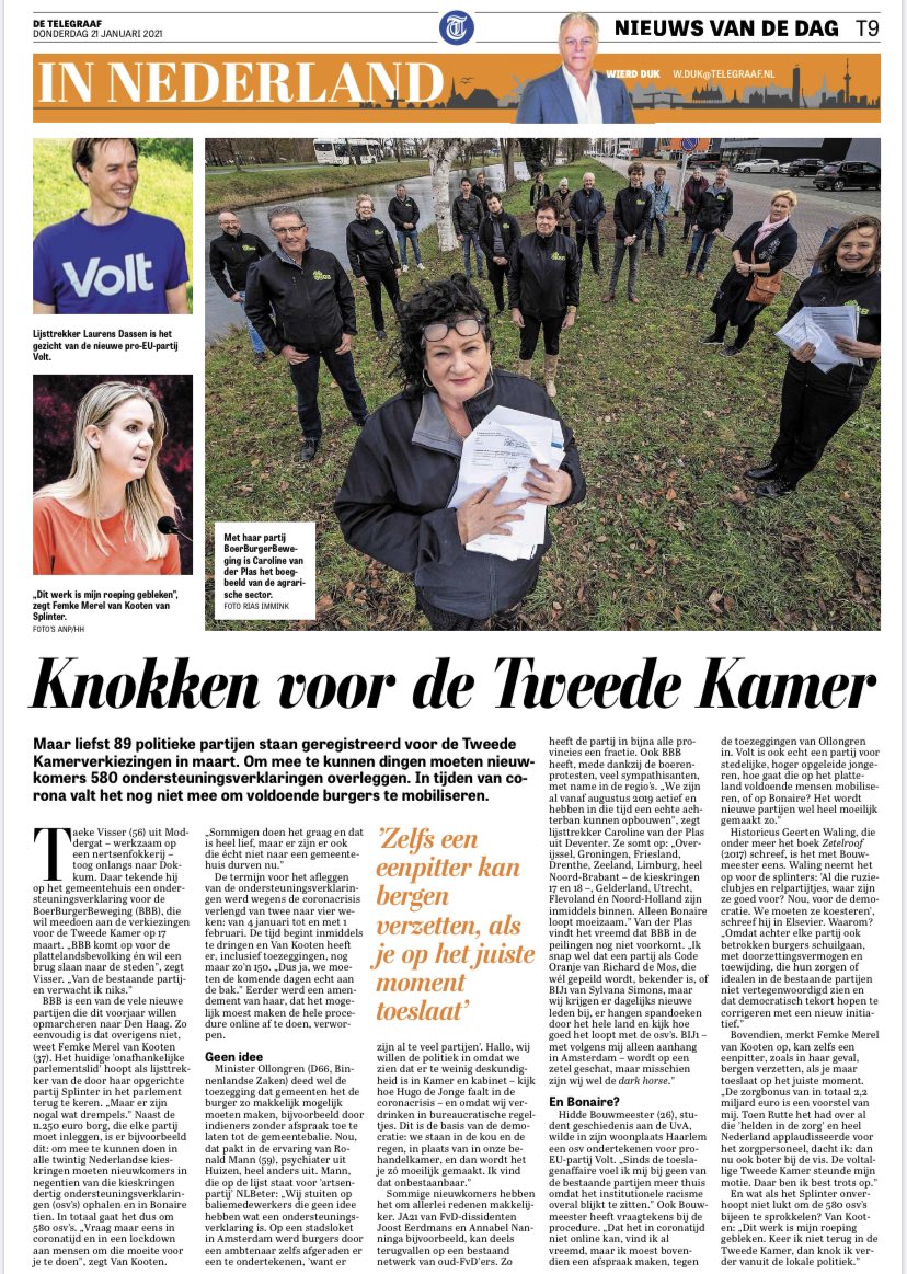 BBB BoerBurgerBeweging 🍀🍀🍀 (@boerburgerb) on Twitter photo Prominente aandacht voor #BBB vandaag in <a href="/telegraaf/">De Telegraaf</a>-artikel <a href="/wierdduk/">Wierd Duk ܦܝܪܬ ܕܘܟ</a>. Waar veel partijen moeite hebben met #steunverklaringen heeft BBB vele kieskringen al binnen. Nederland kleurt BBB-groen. ✅✏️💪 Prominente aandacht voor #BBB vandaag in <a href="/telegraaf/">De Telegraaf</a>-artikel <a href="/wierdduk/">Wierd Duk ܦܝܪܬ ܕܘܟ</a>. Waar veel partijen moeite hebben met #steunverklaringen heeft BBB vele kieskringen al binnen. Nederland kleurt BBB-groen. ✅✏️💪