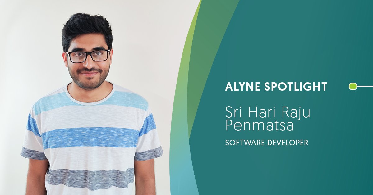 alyne's tweet photo. In this week's #AlyneSpotlight, we interviewed Sri Hari, Alyne's first employee who has been part of the team since 2015. Sri Hari is currently engaged in driving the next leap of improvements in #RiskMitigation and fortifying our overall #RiskManagement and #GRC  offerings. https://t.co/GnsPnn5J0r