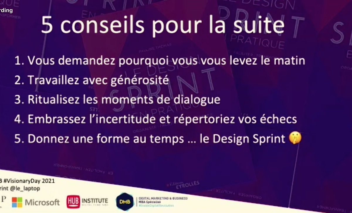 5 conseils pour la suite selon <a href="/paulinealapage/">pauline thomas</a>, fondatrice de <a href="/Le_Laptop/">Le Laptop</a> 💡 

#DesignSprint #VisionaryDay #MBADMB #UX #GoGoGo 
<a href="/VincentMontet/">Vincent MONTET</a> <a href="/ArnaultChatel/">Arnault Chatel</a>