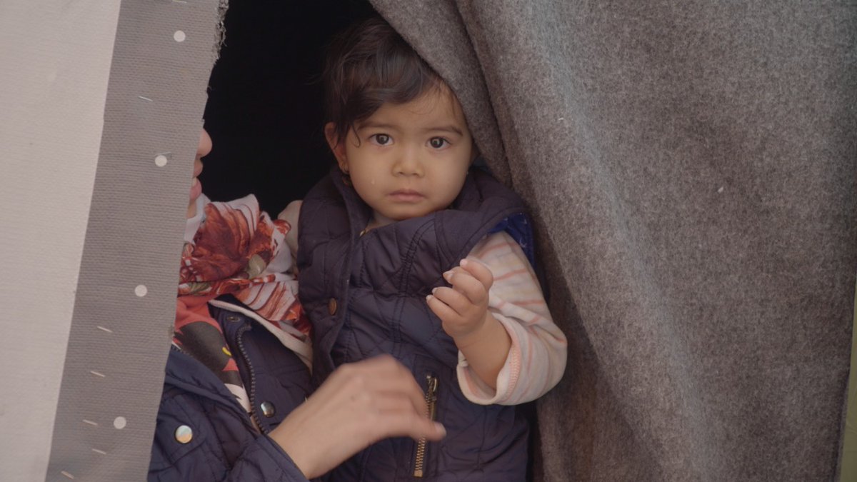 MSF_Sea's tweet photo. Madineh, 1yo, lives in Vathy camp #Samos. She recently spent days in the hospital &amp; needs medicine for a skin disease.“I need to shower her often but it's very cold, we can't shower &amp; sleep at night, we’re freezing” says her mother.#EU, @MigrationGREECE how do you sleep at night? https://t.co/301TsQs6LS