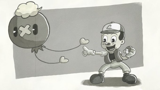CreativeHubSPI's tweet photo. As we continue to reflect back on our top posts from 2020 check out this piece by @EoinMcloughlin9? Eoin's 1930 rubber hose inspired Pokemon scene sees our fantastic balloon artist Max unleashing his pokemon ''Driftloon''. #autism #creativity #talent #support @Pokemon https://t.co/F2DOIgKeZ4