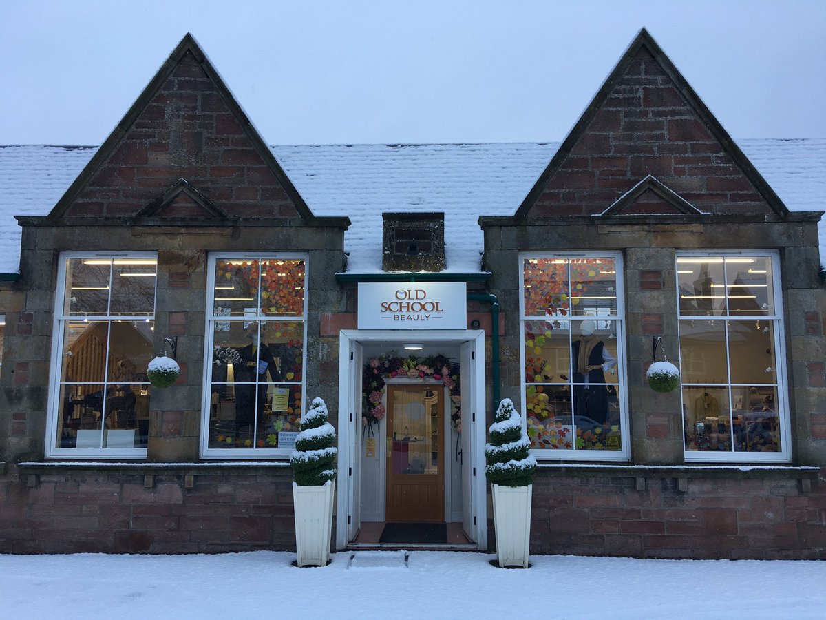 I think the shop looks rather nice with a covering of snow. ❄️⛄️
Although closed now we are still operating our Click &amp; Collect and sending internet orders worldwide. Thank you to all our lovely customers wherever you are. Stay safe. 🙏🏻❤️

oldschoolbeauly.com