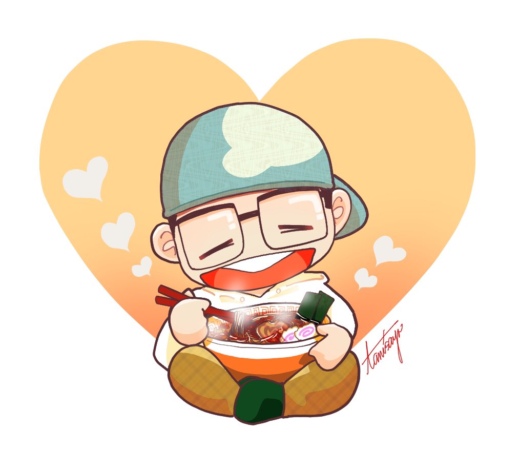 ぼんぬです ラーメンのあったかそう 美味しそう かわいい 一緒に食べたい 小夜さん かわいすぎる イラストありがとうございます