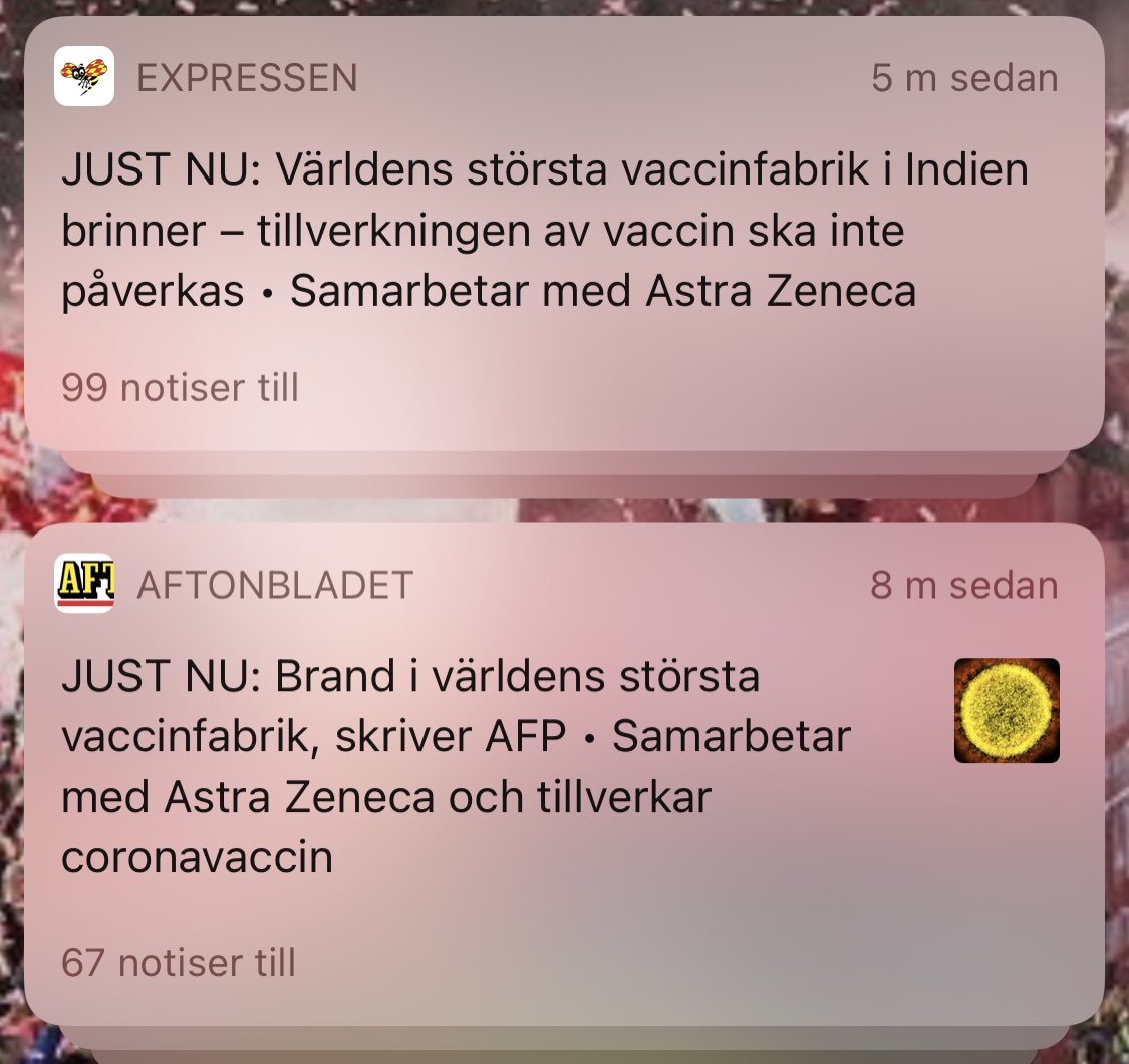 PontusWeinemo's tweet photo. Man kan antingen välja att berätta att vaccintillverkningen inte påverkas, eller så kan man skrämma folk. Det är enkelt att bestämma sig för vilken väg man väljer. https://t.co/Xmtmi0yH04