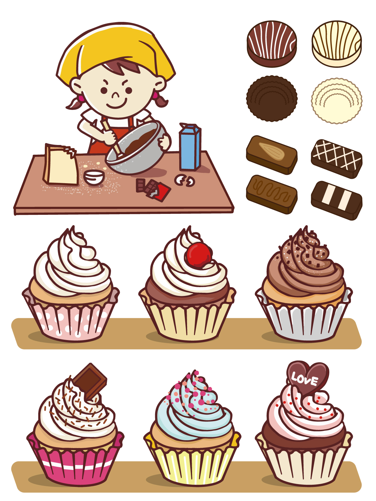 Yuji N Design Sur Twitter バレンタインデーにむけて お菓子づくりをテーマに描いてみた カップケーキ食べたいw T Co Mf37jjirop バレンタイン お菓子作り カップケーキ イラスト好きさんと繋がりたい イラストac Ipadpro プロクリエイト T
