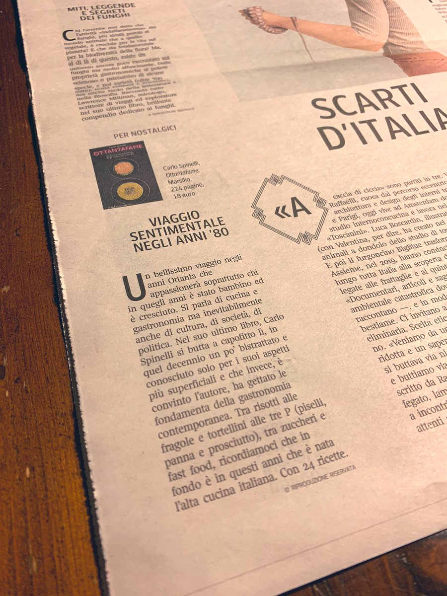 carlo_spinelli's tweet photo. Che bello, oggi recensione/segnalazione di #Ottantafame su @CookCorriere!! Grazie davvero @angelafrenda @isafantigrossi @Ale_Dalmo ๐ฅณ๐คน๐ปโโ๏ธ๐คต๐ป๐ฅ #libro #anni80 https://t.co/N737nKMonQ