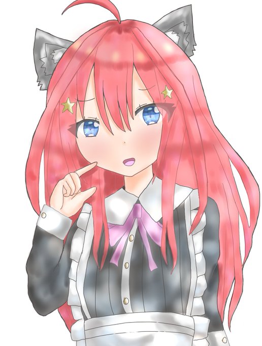 た月🌙さんがTwitterに投稿した中野五月(五等分の花嫁)のイラスト。