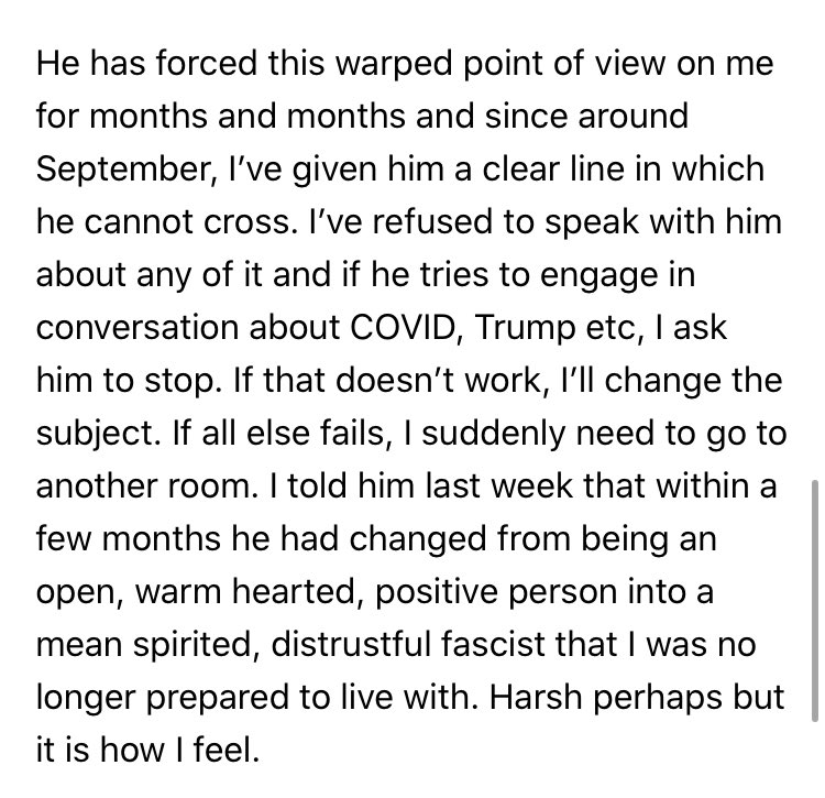 Viral online conspiracies cause real-world damage - they inspire violence, lead to personal, undermine democracy. But on a personal level, it’s harmed her relationship with him. Here’s a report I did about the son of a conspiracy influencer:  https://www.bbc.co.uk/news/uk-54669239