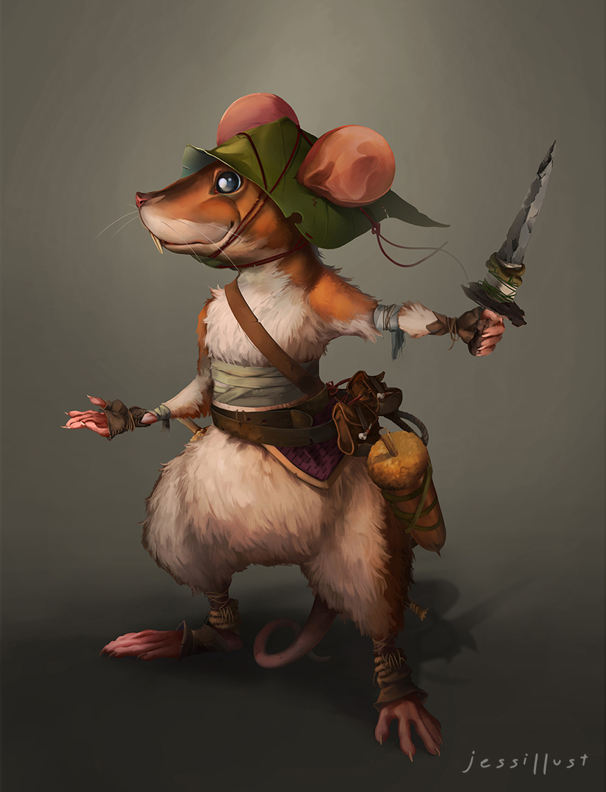 Jessillust's tweet photo. Meet Vento!
Slippery adventurer with two daggers and a lot of energy. May look cute but he's also going to stole your food...
#mouse #characterdesign #StormProject https://t.co/CP3C6qW7b3