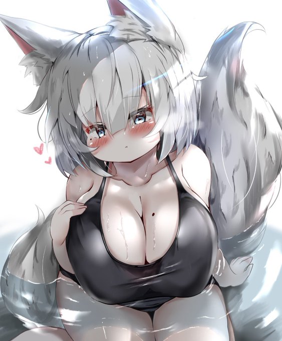 スク水狐耳ちゃん。 