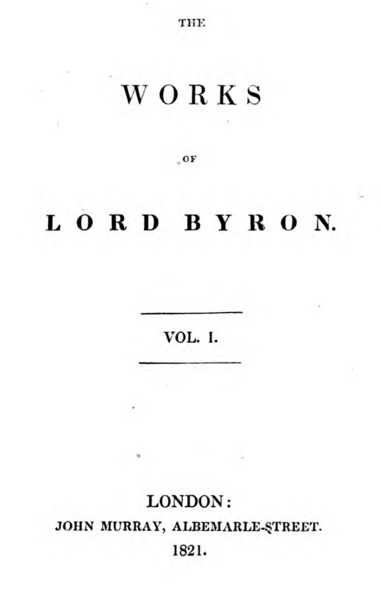 opentexts's tweet photo. On the 22nd January 1788, the poet Lord George Gordon Byron was born in London. Explore some of his many works in today's #digitisedoftheday 📝📚📖

https://t.co/abTtqLRY4s https://t.co/CDklUhBJJC