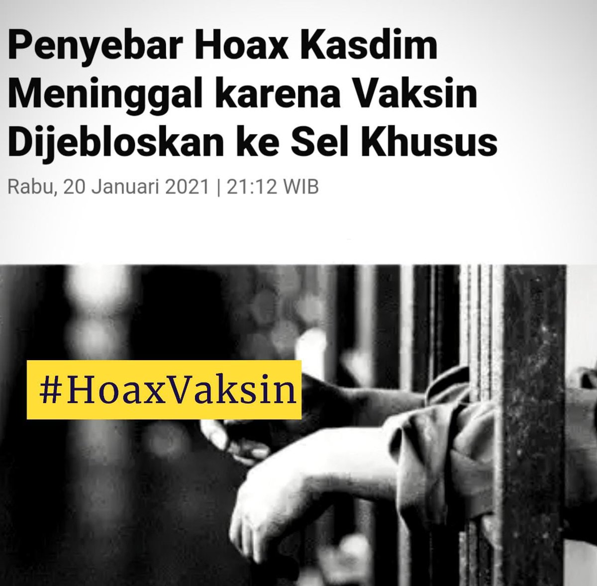 FeryEfata's tweet photo. kalau mendengar berita harus jelas ya dan jangan mau gampang dihasut ya!
#StopSebarHoaxVaksin 

@TaniaMadhani 
@mahesatiwi
@dwisetiawanri
@BarakudaTempur https://t.co/P7ARBCQx0m