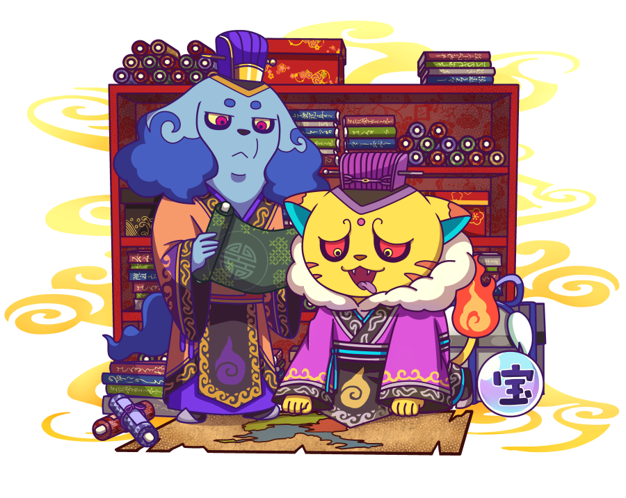 シロ على تويتر 犬まろ 猫きよ 妖怪三国志衣装の犬まろと猫きよ とても可愛い