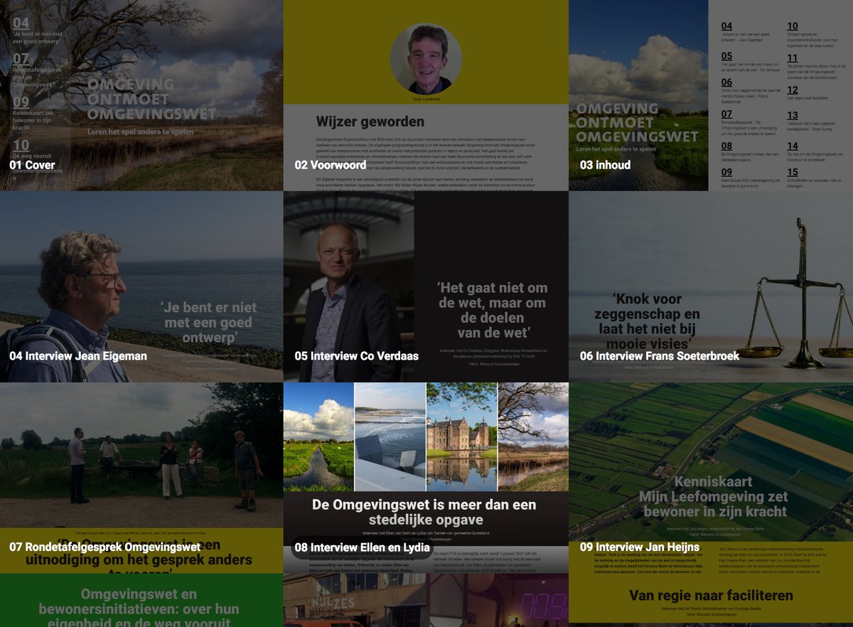 “De #Omgevingswet is meer dan een stedelijke opgave", aldus <a href="/ellen_selm/">Ellen van Selm</a> en Lydia van Santen in het online magazine #DuurzaamDoor dat <a href="/RVO_Duurzaam/">RVO Duurzaam</a> onlangs uitbracht. U leest dit interview en de andere bijdragen via tinyurl.com/y27f8mth #platteland #RVO #P10_netwerk