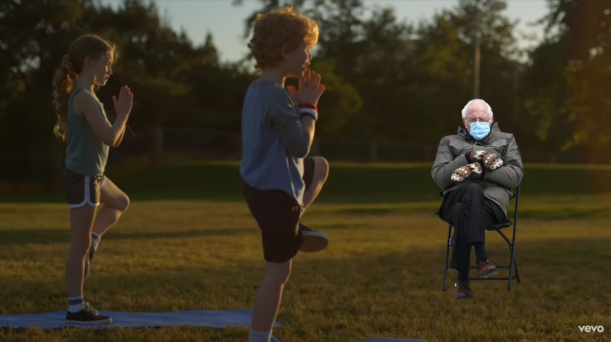 “Hey, you kids! I like chair yoga!”