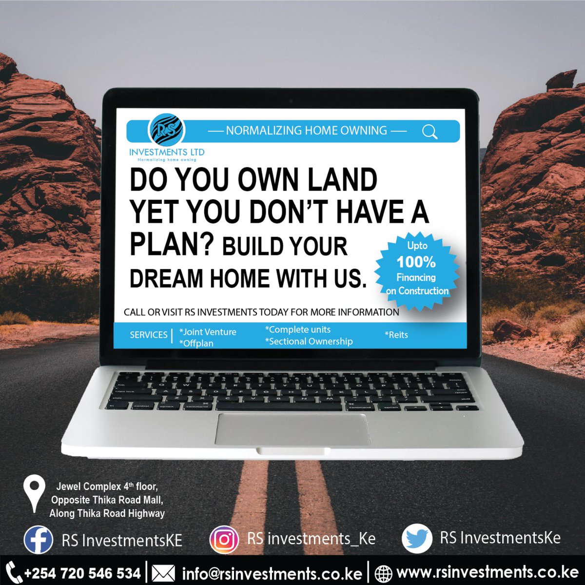ALSAlandke's tweet photo. Normalizing home owning!🏠
Contact us:
📞 +254720546534
📩 info@rsinvestments.co.ke
📍Jewel complex ;near TRM, 4th floor.
#residentialconstruction #realestate #investment #construction #homeowner #jointventure #completeunits #offplan https://t.co/1gXzuy842L