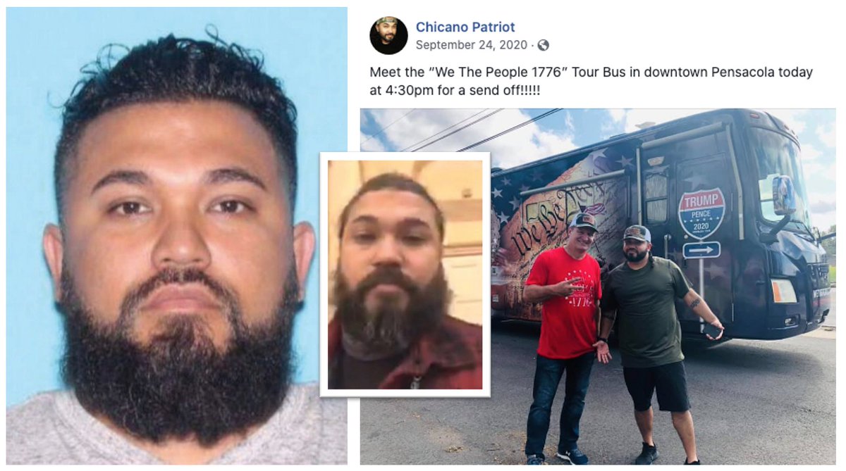 37 y.o. Jesus Rivera  @USMC veteran "Chicano Patriot" from Pensacola, FL uploaded a 5 min video to Facebook showing a crowd in the Capitol crypt, then turned the camera on himself. He often wears a "Latino for Trump" hat and talks about his military service  https://www.pnj.com/story/news/crime/2021/01/20/u-s-capitol-riot-jesus-d-rivera-pensacola-arrested-in-connection-siege/4229961001/