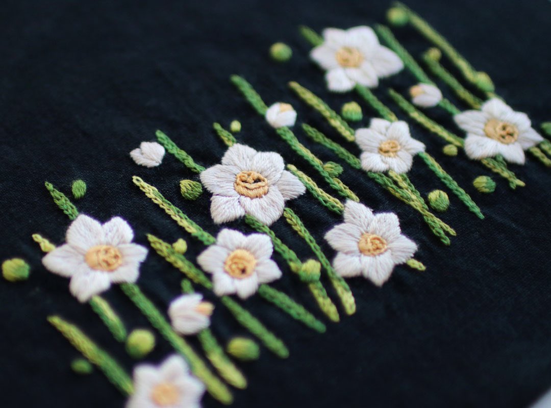 水仙 #刺繍 #embroidery