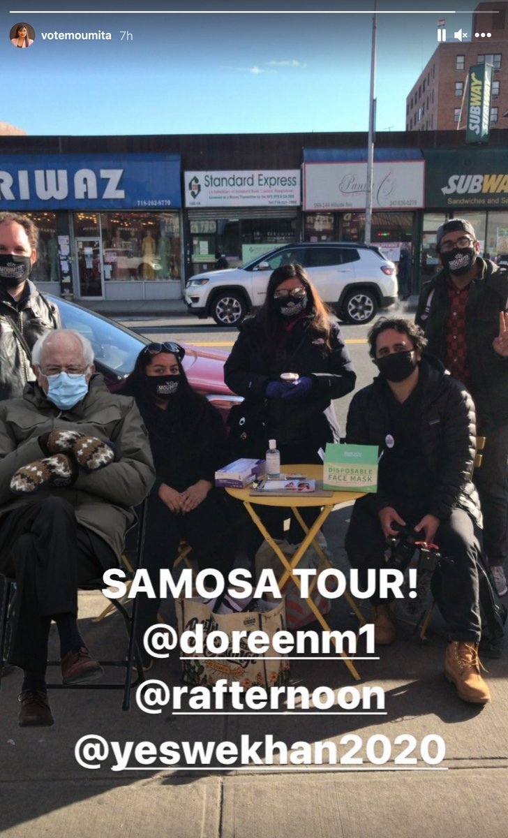 TheJewishVote's tweet photo. Good morning Bernie at @disruptionary's Queens samosa tour. #JewsForMoumita https://t.co/axK1DECONY