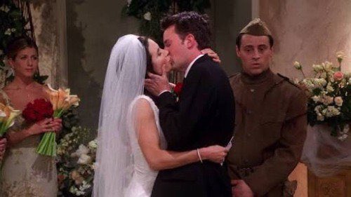 Chandler: If worse comes to worst, I'll be your boyfriend. Monica: [Laughs] Yeah right!