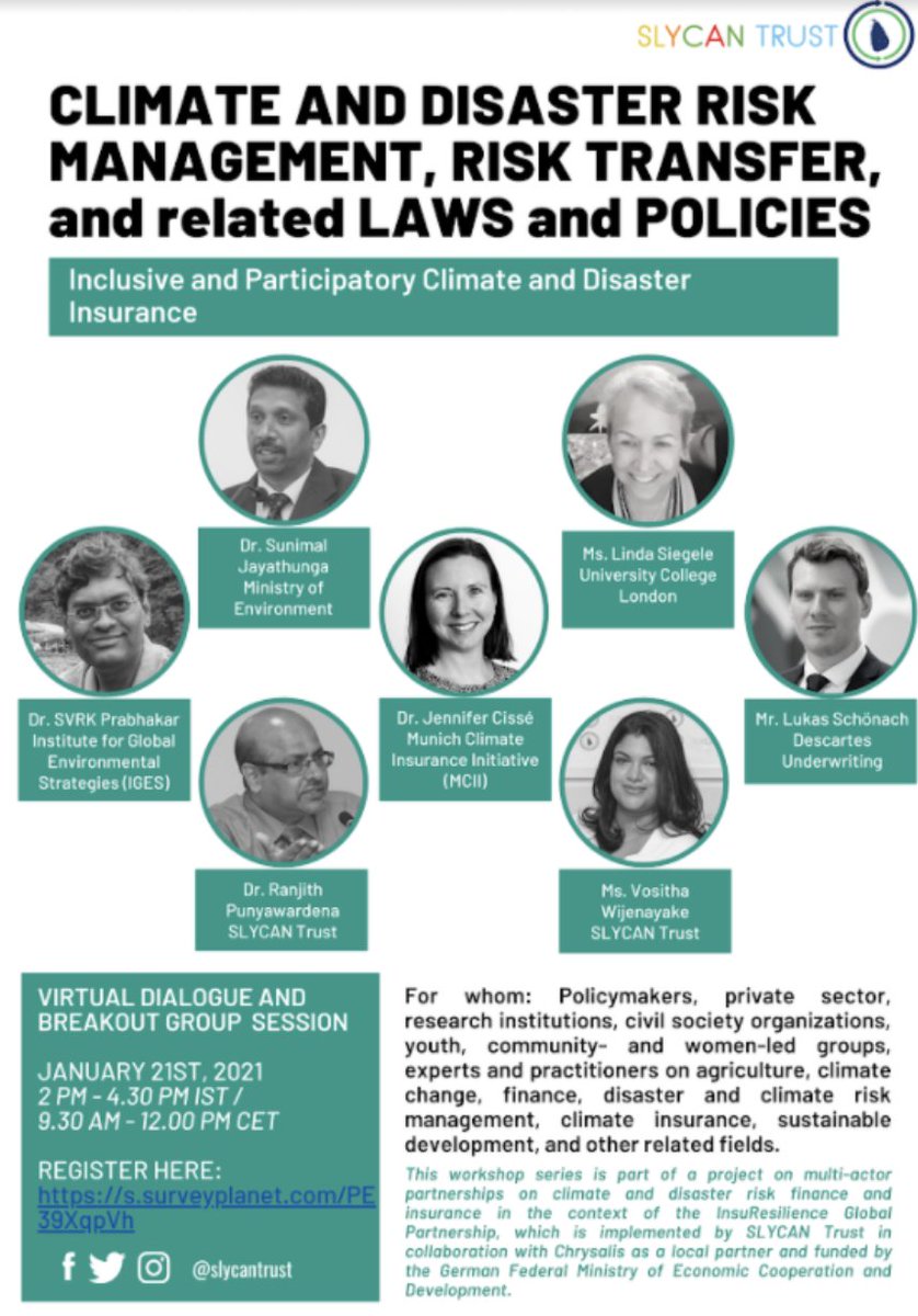 IGES_EN's tweet photo. Today: "Workshop on Inclusive and Participatory Climate and Disaster Insurance", including #IGES Research Manager, SVRK Prabhakar as a panelist.
5-6:30pm JST
To join: https://t.co/08kLqsxBkh
#climatechange #disasters #disasterinsurance #insurance https://t.co/HmZPMjQldf
