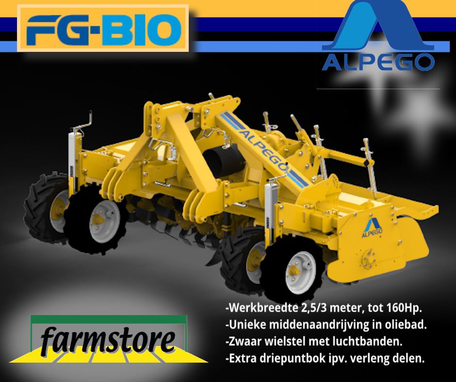 FarmstoreFeed's tweet photo. ALPEGO heeft een nieuwe FG BIO-FREES ontwikkeld. Met een werkdiepte van ca. 6/7 cm freest, verkleint en vermengt de frees de graszode of bijvoorbeeld groenbemester. Deze machine uniek en werkt mee aan een duurzame landbouw waarin gezonde grond, plant en milieu centraal staan https://t.co/G1WtdnmPL1