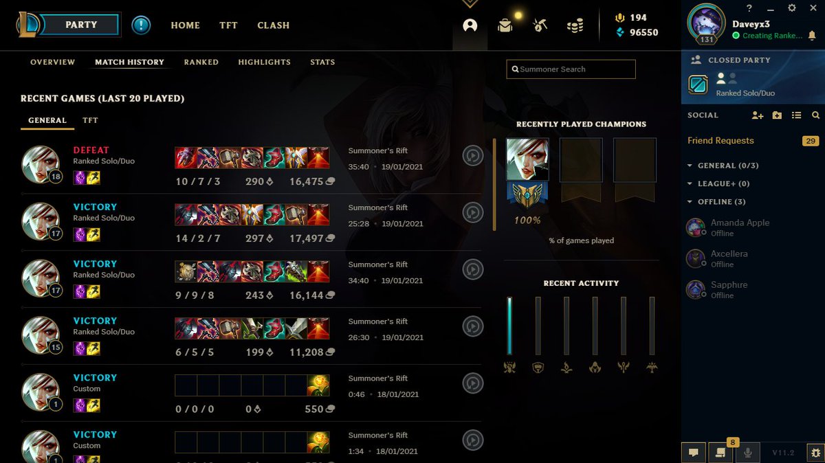 Daveyx3's tweet photo. Hi, @RiotSupport 

There's a bug with my account. I'm going to decay within 16 hours. This is strange because I played 4 games two days ago. Including many more games before that day. What's going on? 

I've only taken one day off just to decay within 16hours? what? https://t.co/XKTytO707J