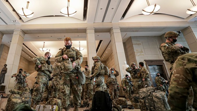 12 U.S. Army National Guard members were REMOVED from the presidential inauguration security mission after they were found to have ties with right-wing militia groups or posted extremist views online.  http://wusa9.com/article/news/politics/national-politics/inauguration/national-guard-members-removed-from-inauguration-security/65-d4906643-dc28-48e6-8d8f-89a4af647c38