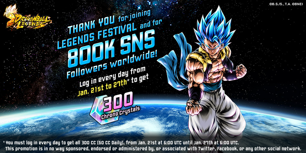 Dragon Ball Legends On Twitter Get 300 Cc A Wallpaper For Free To Celebrate 800k Sns Followers Worldwide Your Participation In Legendsfestival Log In To Dblegends Every Day From Jan