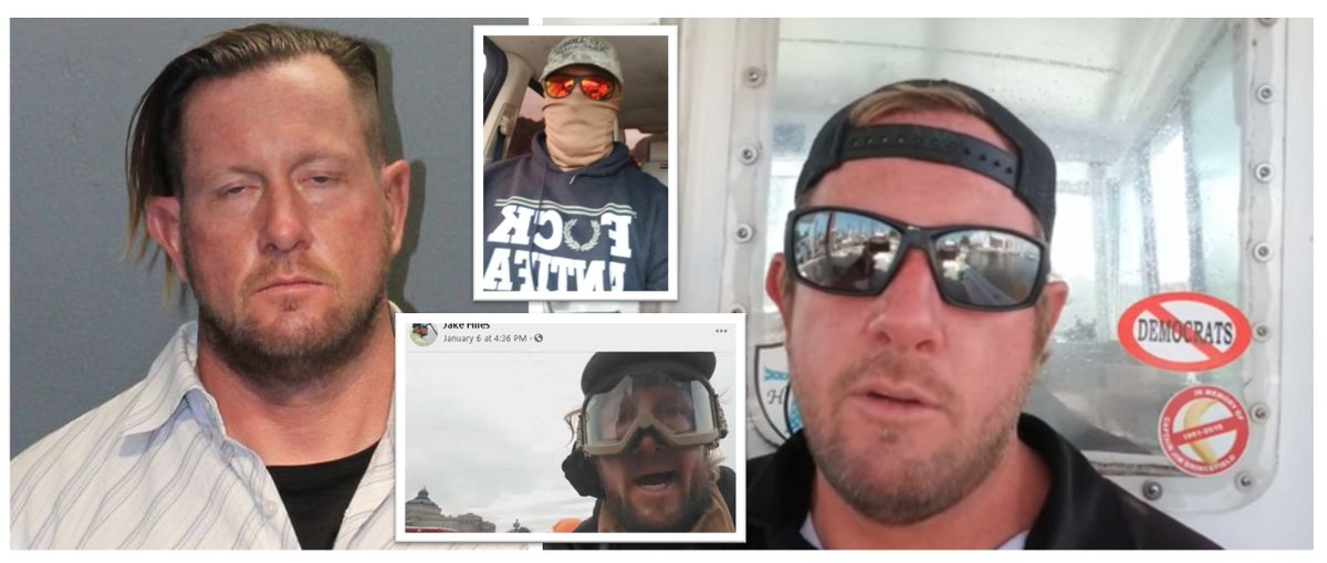 Jake Hiles is a Virginia Beach fishing charter captain who BANNED Democrats from his vessel. He went to the Capitol Riots wearing a colored sweatshirt with the words “F—k Antifa” and entered the Capitol. He turned himself in to the FBI.  https://www.wfxrtv.com/news/regional-news/virginia-news/fbi-virginia-beach-man-arrested-in-connection-to-u-s-capitol-attack/
