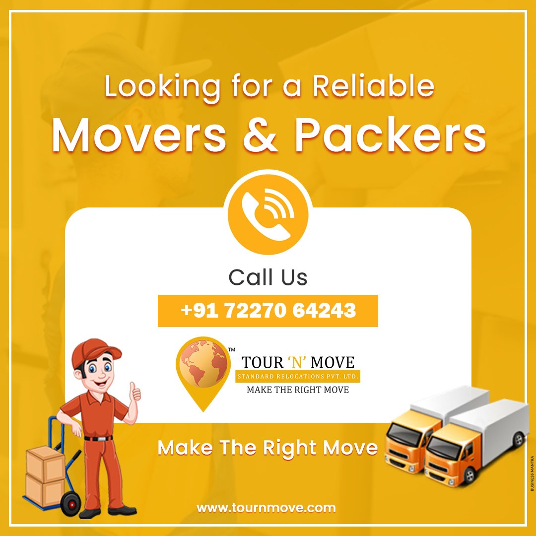 Choose a smarter way to relocate your home.
Sit back and relax. While we at Tour 'N' Move to assist you throughout the shifting process.
For more info, call us on +91 72270 64243 or visit us at tournmove.com
#tournmove #packerandmovers #reliablemovers #relocationservice