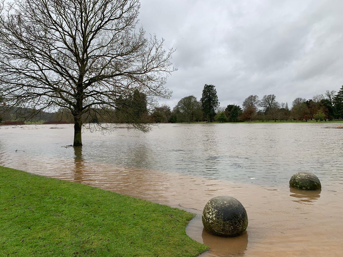 Due to excessive rainfall and high river levels, the arboretum and some areas of the gardens are closed due to flooding #ntmidlands 
Photo credit: Nigel Lindsell