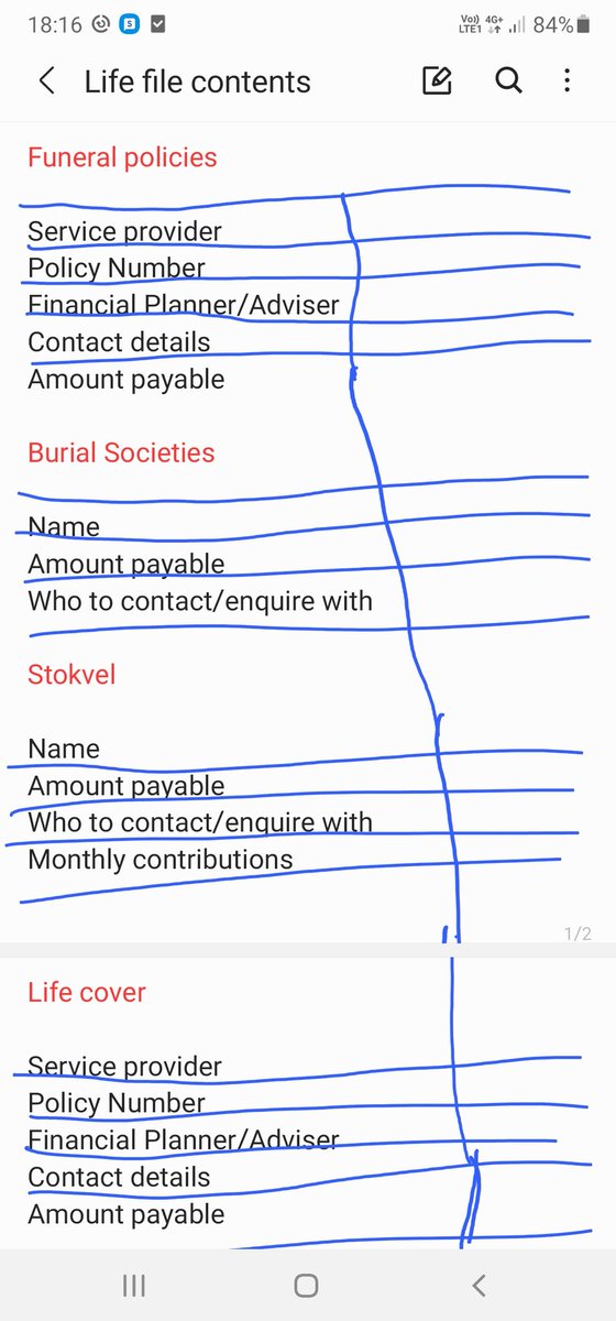 You can also create a cover page with important information, for example: