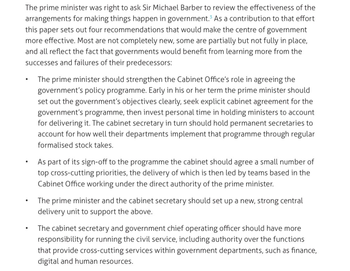 The PM needs a better support structure to set direction, identify critical points for intervention and hold departments and their agencies to accountSee screen grabs here for a summary