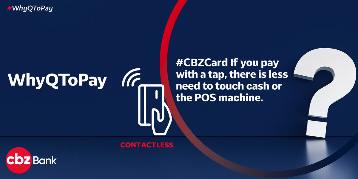 263Chat's tweet photo. #FightCovid
#WhyQToPay

Fight Covid-19 by requesting for a #CBZPosMachine to tap for payments below ZWL600 no pin is needed, no need to touch the keypad and no need for card exchange. Just tap and Pay!

#CBZCares
#StrengtheningPartnerships

@CBZHoldings https://t.co/zn7T48XNck