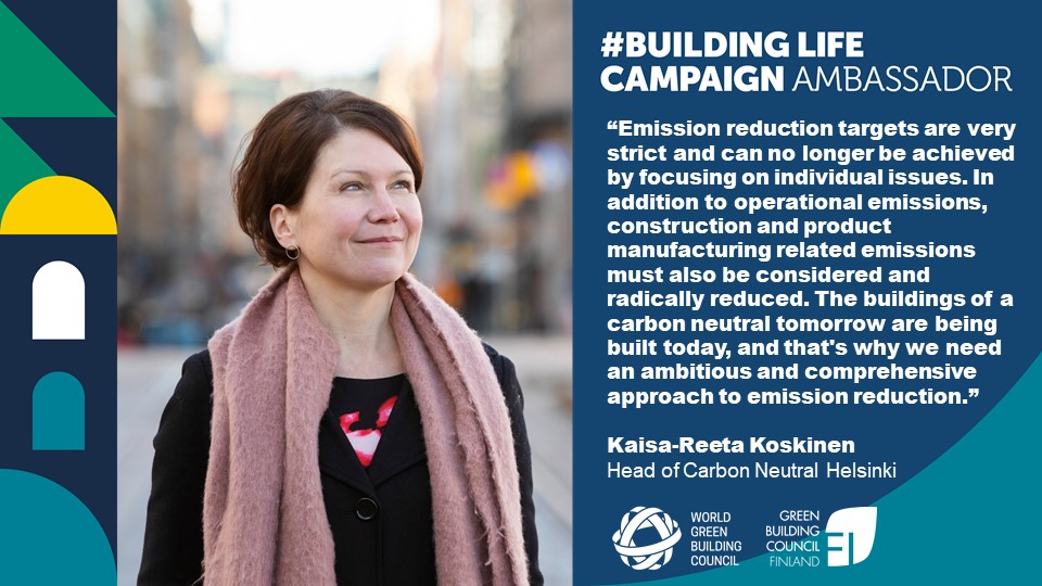 We are proud to have @KaisaReeta from @Helsinki @HelsinkiKymp as #BuildingLife campaign ambassador. Kaisa-Reeta joins the campaign to promote an ambitious and comprehensive approach to emission reduction.

Join #BuildingLife in the Leaders' Forum kick-off! https://t.co/XkvcAhz1C4 https://t.co/KmApDXvx0T