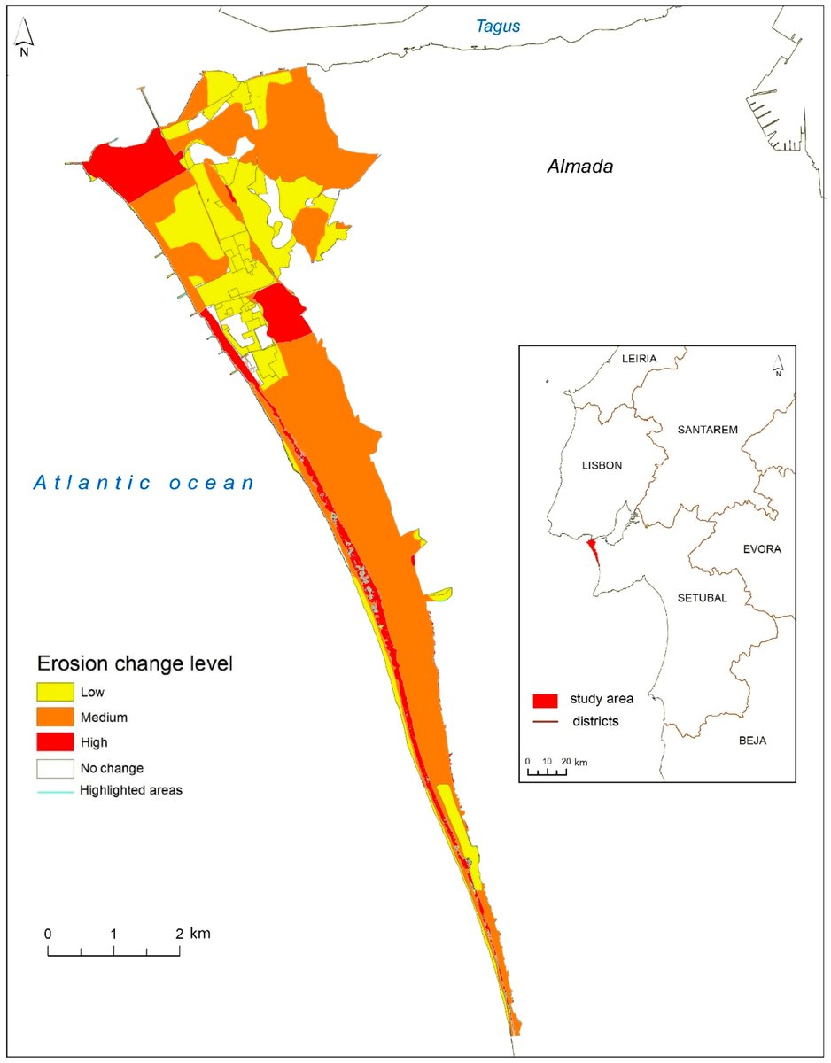 Map of the Areas Prone to Erosion Changes in 2021.