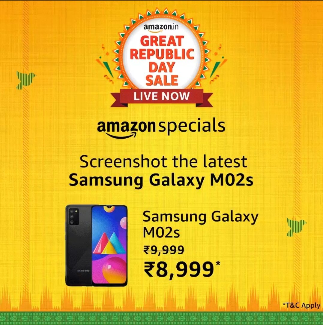 Nrkarsh94's tweet photo. Perfect Mobile in under Rs. 10000/- 
#SamsungGalaxyM02s
Perfect screenshot #AmazonSpecialsSamsungGalaxyM02s #AmazonSpecialsDeal  #AmazonGreatRepublicDaySale https://t.co/mFa9nF284X