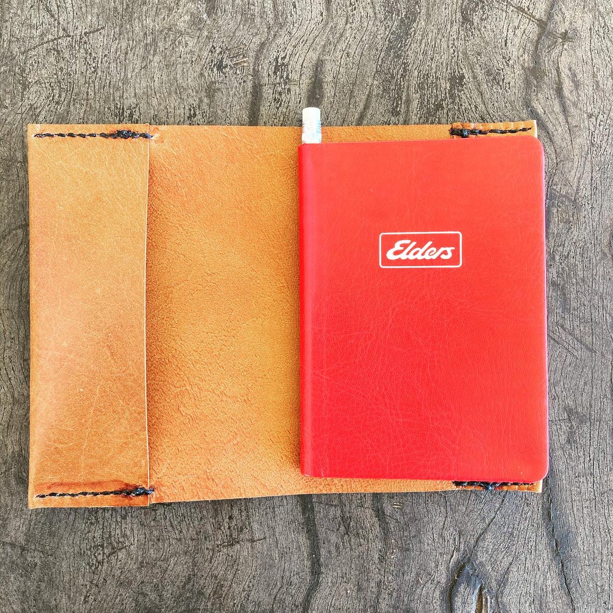 trookyard's tweet photo. Knocked together a Kangeroo leather @EldersLimited notebook cover this week https://t.co/y909OQi7wY