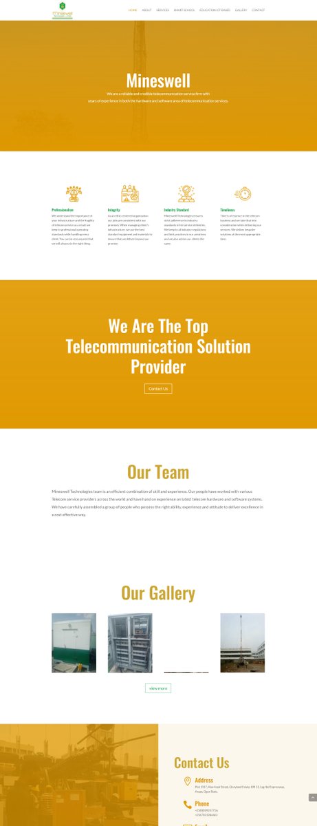 meebolSME's tweet photo. Mineswell is a reliable and credible telecommunication company with years of firm experience whose website is powered by Meebol. you can own a site on Meebol today at a pocket friendly cost. Talk to us in the comment section below #meebol #sme #websitedesign #smallbusiness https://t.co/AecXpzpXRS